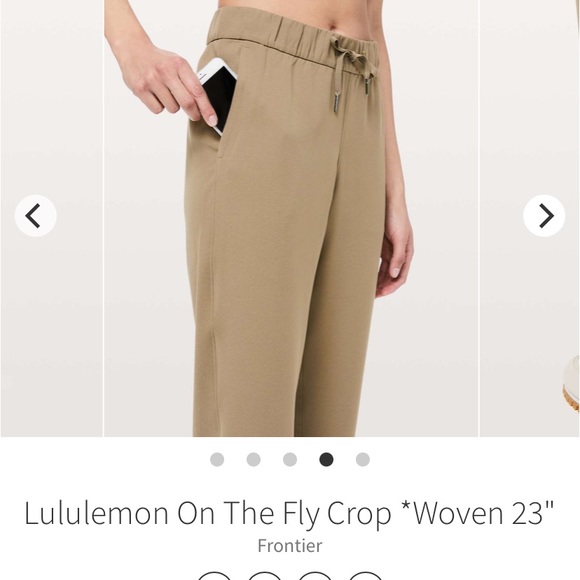 Lululemon On the Fly woven crop 23” size 4 - Picture 4 of 9